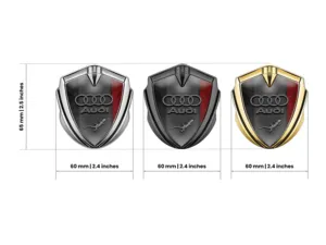 Audi 3D Metall Emblem Minimal Stil Universell Sticker